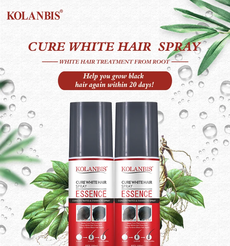 Amazon Top Seller 2019 Natural Anti Grey Hair Treatment Spray Effective 100ml No Side Effect