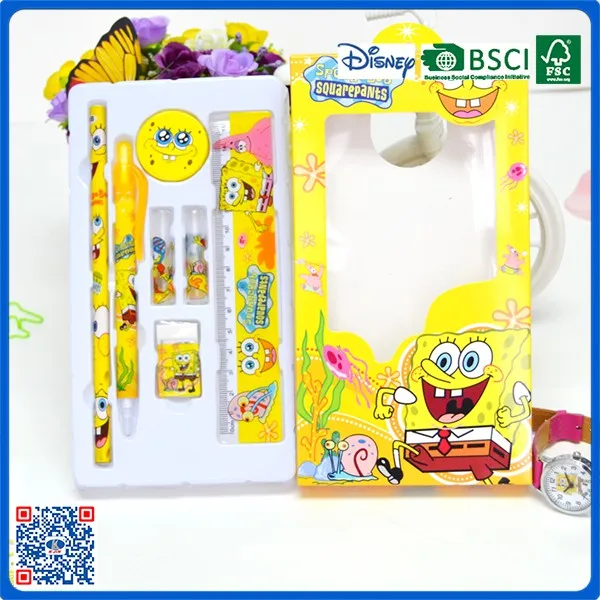 Korean School Supplies For Kids Custom Design 4pcs Stationery Gift Set