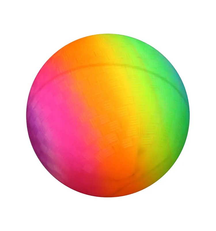 8.5 Inch Plastic Rainbow Playground Ball Buy Plastic Rainbow