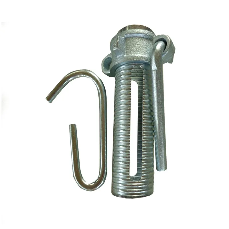 Painted silver fastening shore prop sleeve