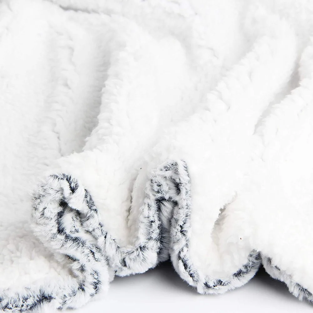 Soft Cozy Fluffy And Warm Sherpa Blanket Throw Blankets For Bed Or