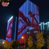 led curtain popular transparent display for facade lighting animation usage