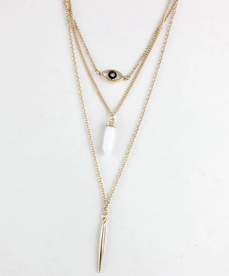 Desain diy kaca putih bentuk peluru 3 lapisan emas panjang 