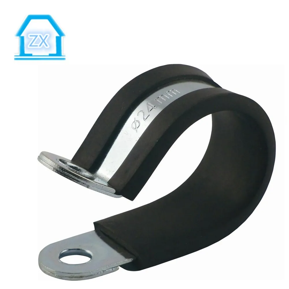 Customized Rubber Lined Hose Clamps / Metal Pipe Fixing Clamp Buy