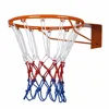 Durable red blue white custom 7 knots basketball hoop net for outdoor