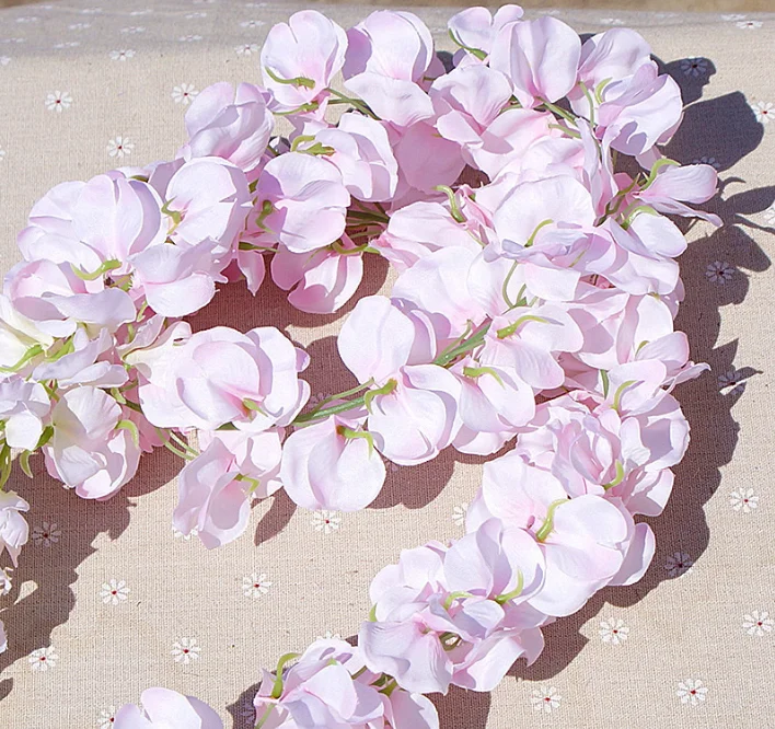 Wholesale Artificial Hanging Wisteria Silk Flower Length 120cm For