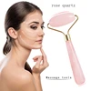 wholesale natural skin care single head jade rose quartz facial roller
