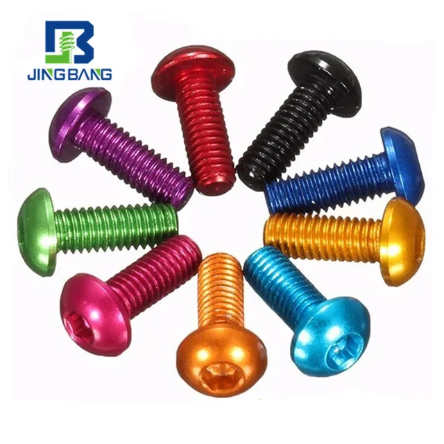 Hex Anodized Aluminum Screws With Different Colored Anodized M5 M6
