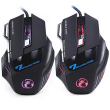 Best sale 7 Buttons 5500 DPI Super Led Optical Professional USB Wired Gaming Mouse High Quality Computer Cable Game Mice