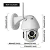 Outdoor PTZ WiFi Security pt network camera wireless Pan Tilt Surveillance CCTV IP Weatherproof Camera with Two Way Audio