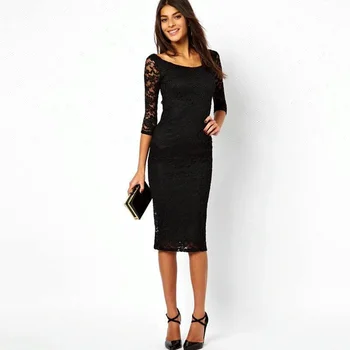 vestido bandagem manga longa