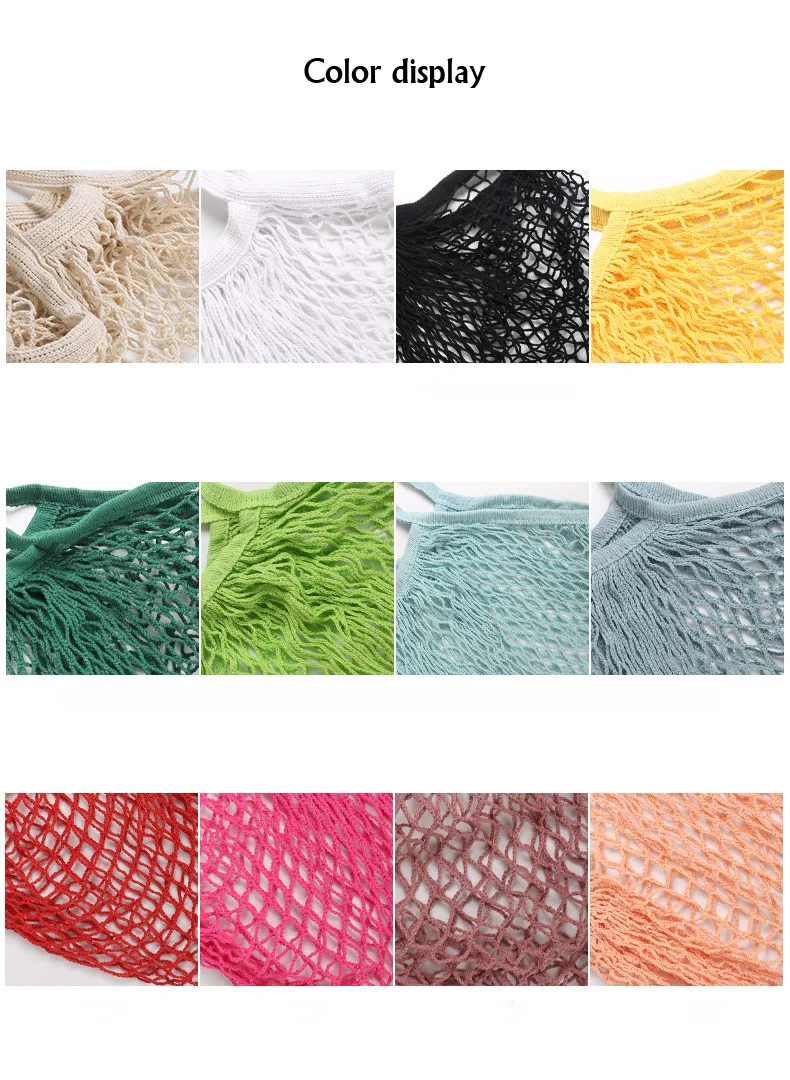 Strong load bearing practical high quality cotton mesh bag for fruit package