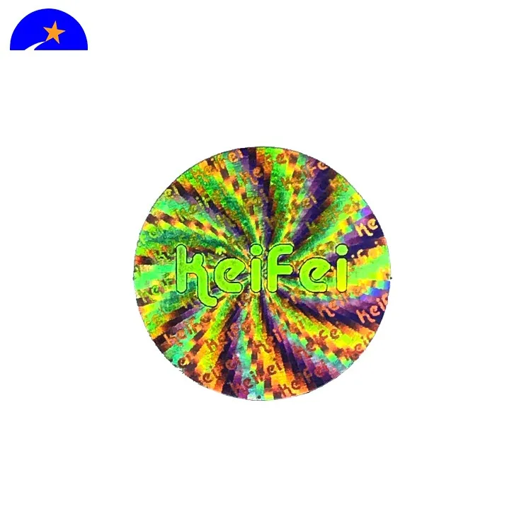 sticker and security label and holographic 3d hologram sticker