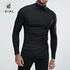 2018 v neck black mens long sleeve t-shirt 100% cotton dry fit t shirt