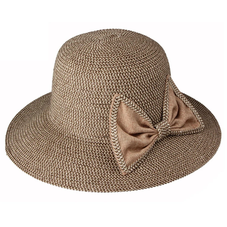 brown boater hat