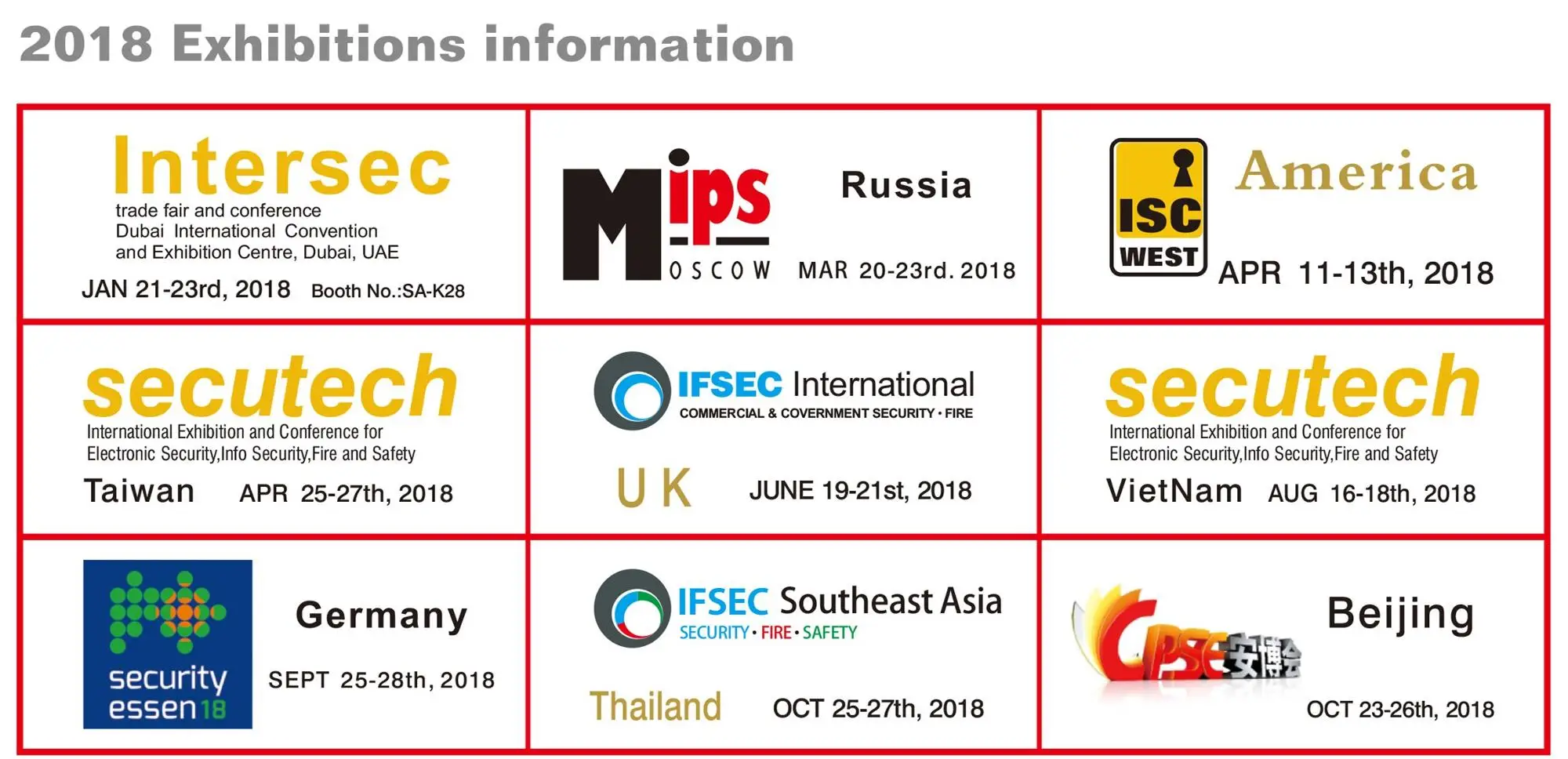 5. YCX Exhibitions info.
