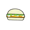 New style custom 3D hamburger pattern embroidery patch