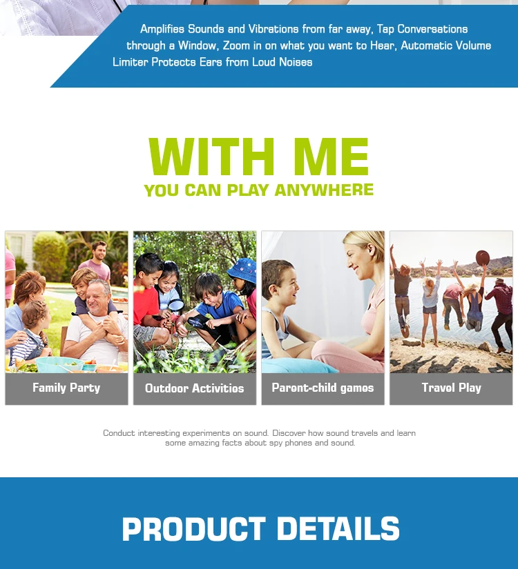 Kids Spy Gear Hand Hold Listening Device Boy Toy Spy Kit For Kids