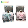 New design bear animal baby plush toys blanket toy gift set