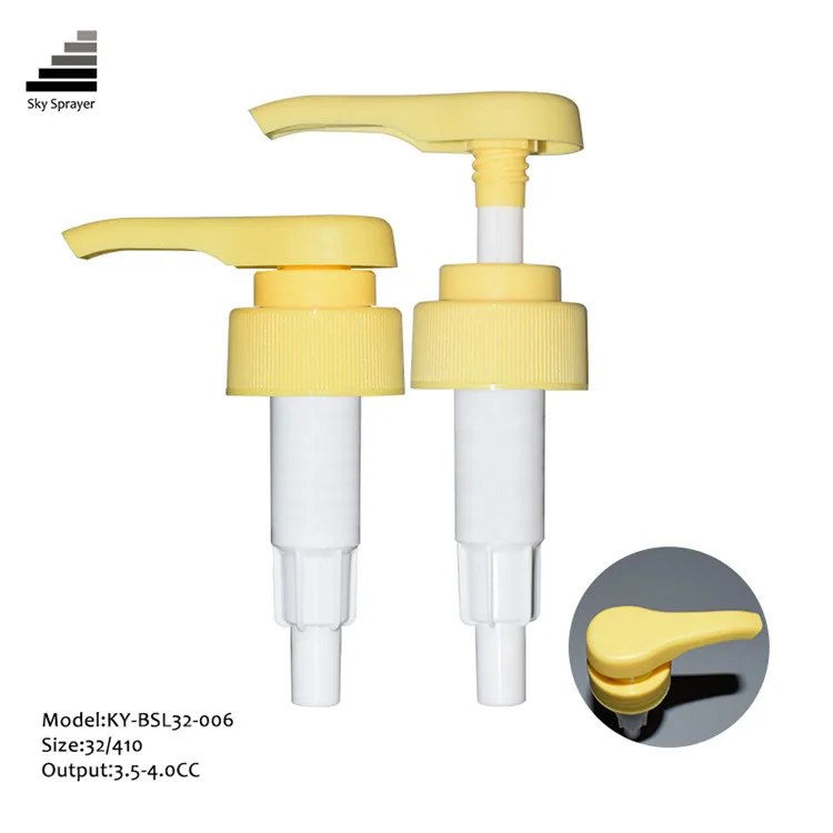 Newest Design 32/410 Dispenser Yellow Pump Hand Lotion Pump Dispenser