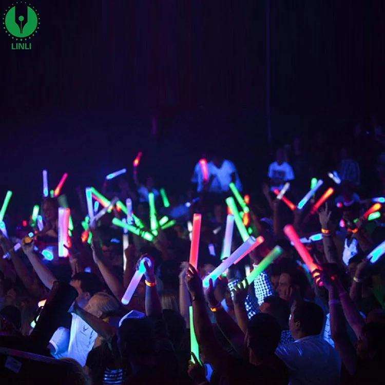 1Pc/Lot Light Up Foam Sticks LED Wands Flashing Glow Stick Concert Party Supply 
