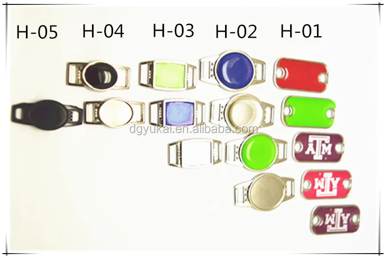 Wholesale Metal Shoelace Charms With Blank Tags And Laser Logo Buy