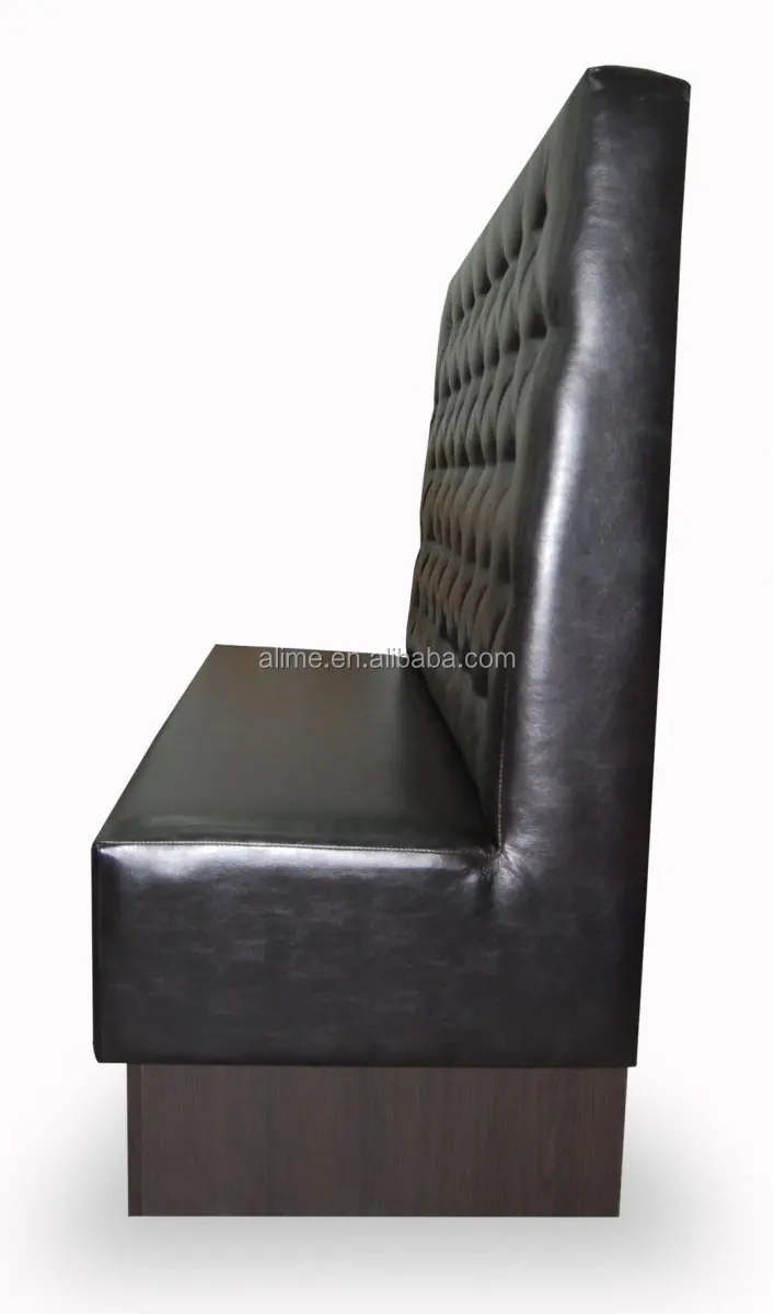 Alime Restaurant Booth Seating Black Leather Bench Seating For