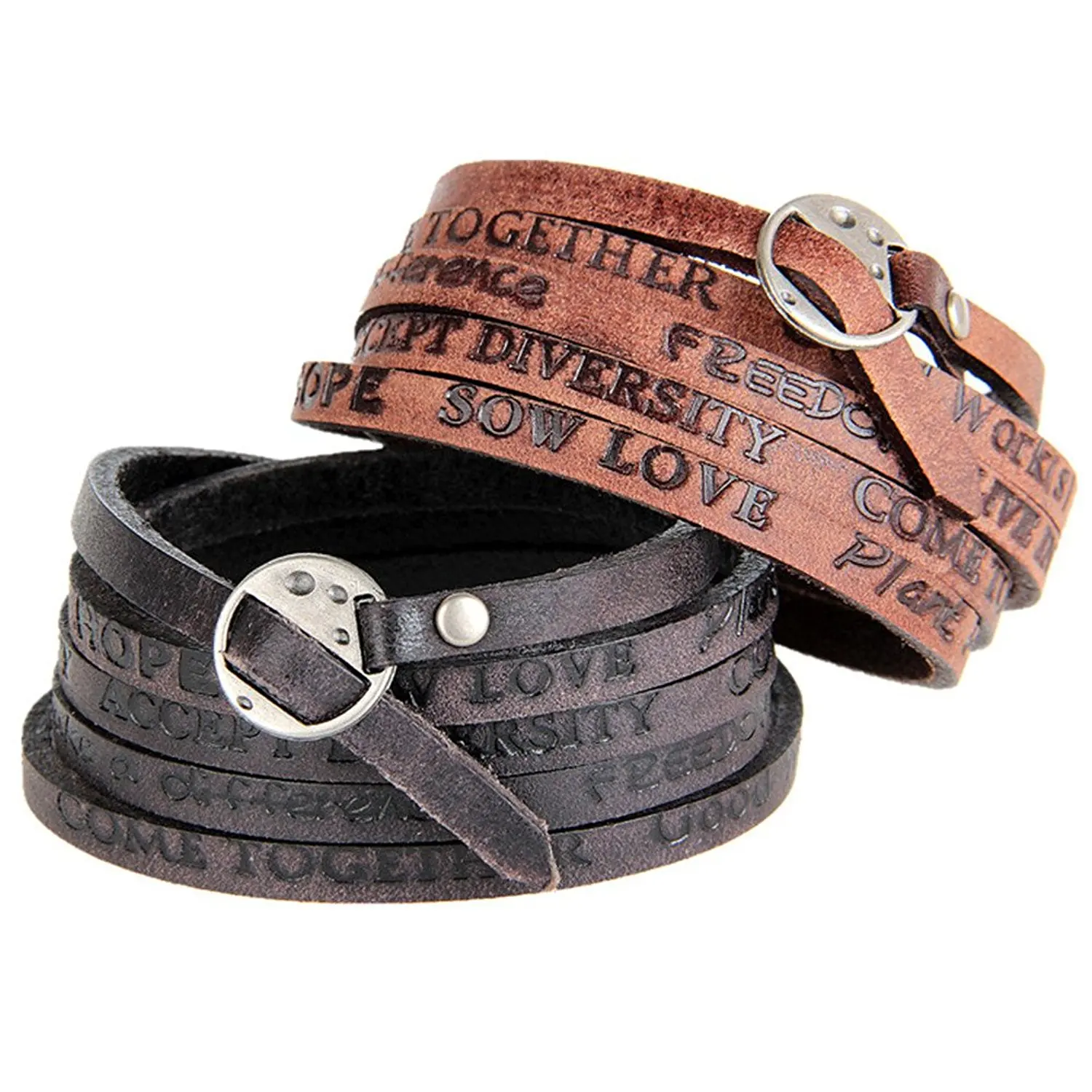 LiFashion LF Mens Handmade Brown Cowhide Leather Heartbeat Wristband Heart Beat Stethoscope Love Adjustable Bracelet for Boyfriend Husband for Engagement Anniversary Birthday Dated Gift