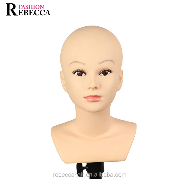 Rebecca Cheap Durable Bald Mannequin Head With Shoulder For Wigs And ...