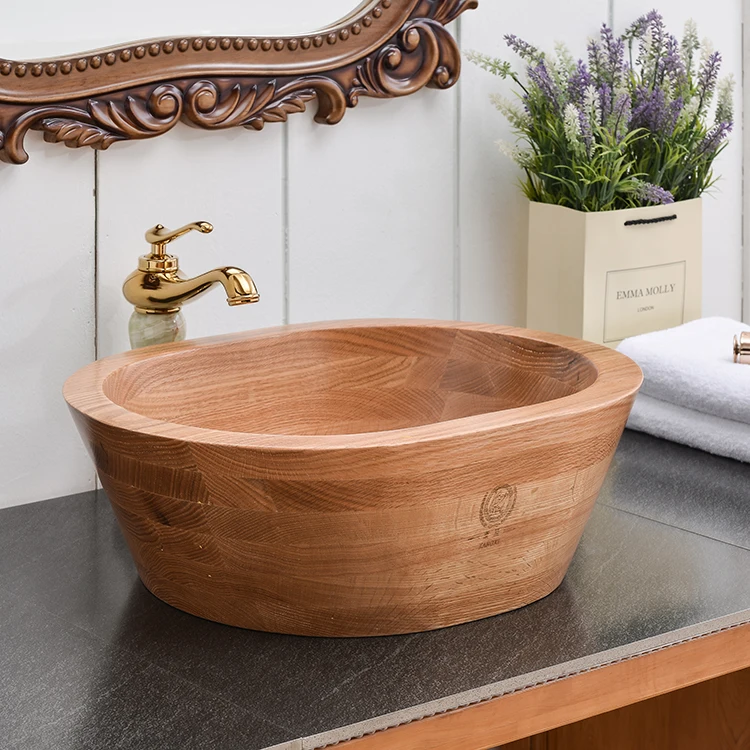 luxury bathroom Sink Wash wooden Basin hotel decor