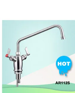 New Products 304 Stainless Steel Faucet Double Outlet German Types Self Heating Sink Wall Mounted Water Tap.jpg