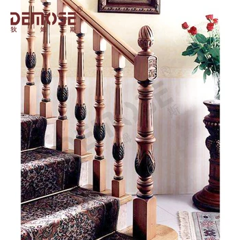 Solid Wood Handrail Balustrade Fence For Stairs Buy Interior Stair Handrails Wood Balustrades And Handrails Outdoor Glass Fence Product On