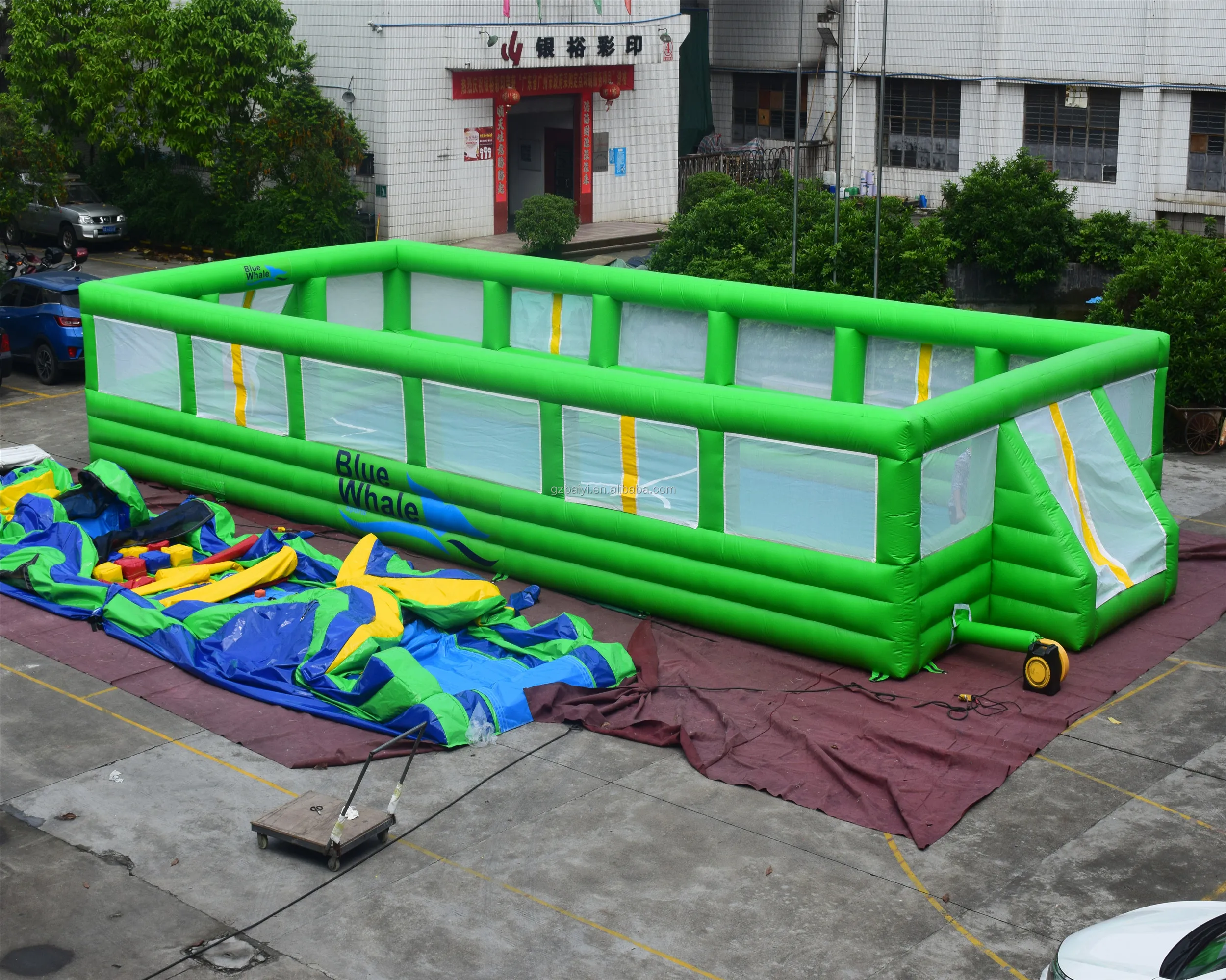 Large Size Enclosed Inflatable Soccer Field Inflatable Soccer Pitch With Rails For Sale Buy