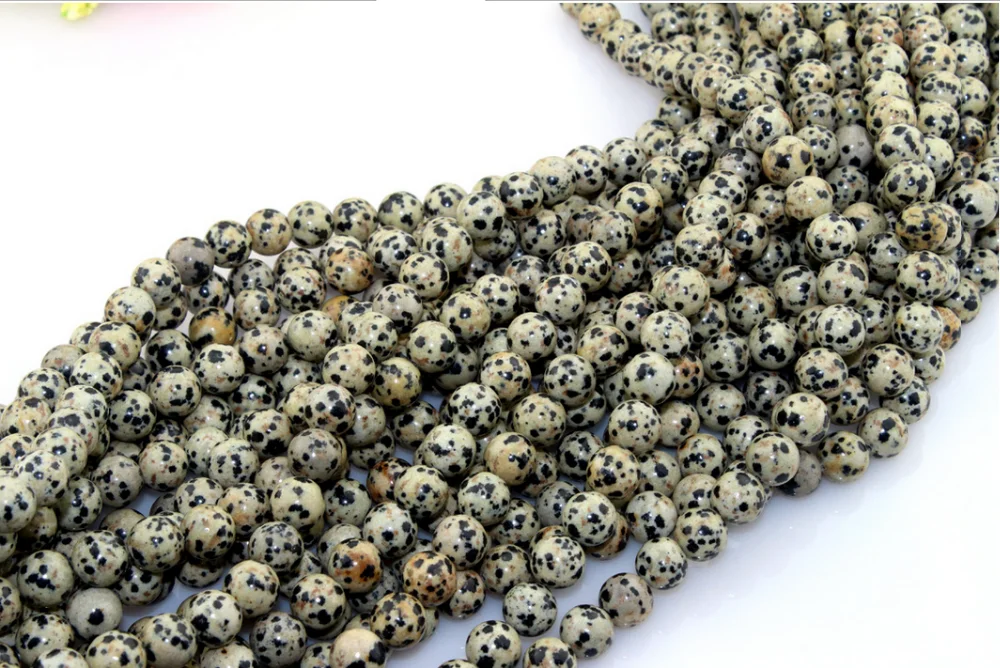faceted dalmation jasper beads