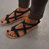 CD-50 2018 Style Restoring Ancient Ways Summer Roman Flats With Round Toe Sandals