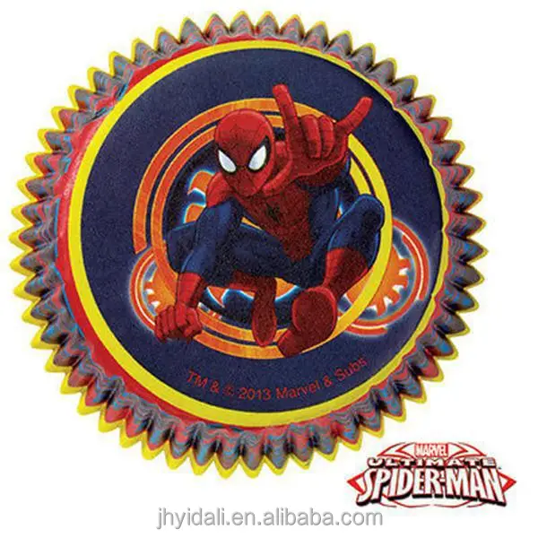 Vaso Redondo De Spider Man Para Pastel,Papel Desechable Personalizado Para  Cupcakes,100 Uds. - Buy Magdalena Trazador De Líneas,Taza Desechable Pastel,Torta  De La Taza Product on 