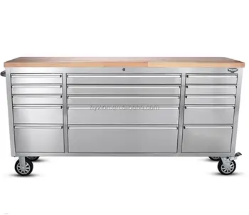 72 Inch Malaysia Rubber Wood Tool Chest Tool Chest With Wheel