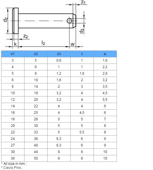 Din 1444 B / Din En 22341 ( Iso 2341) Clevis Pins With Hole - Buy ...