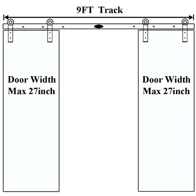 Low Price Half Panel Glass double sliding door bathroom pocket cavity sliders double sliding door
