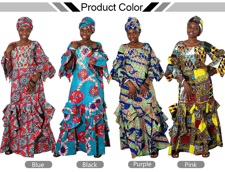 H & D High Quality Bazin Clothing Plus Size Wedding African Dresses For