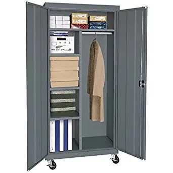 Sandusky Lee TACR362460-02 Transport Series Mobile Combination Storage Cabinet, Charcoal