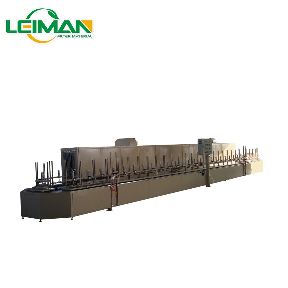 PLBL-60 station automatic U type rotary oven production line for PU air filter making