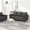 Queenshome black fabric canap canape convertible design sofa came couch sets china modern living room furniture sofa set
