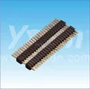 2.0mm pitch single row with one or more plastic bar PCB mounted male pin header connector