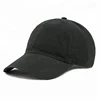Plain Brim Black Baseball Sport Dad Hat and Cap