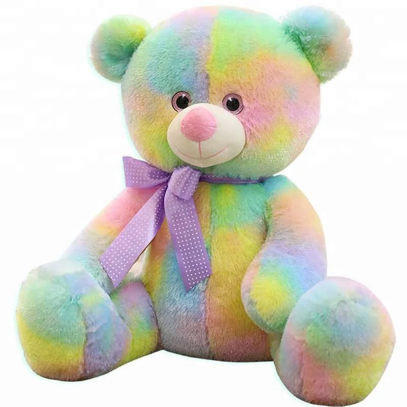 rainbow colored teddy bears