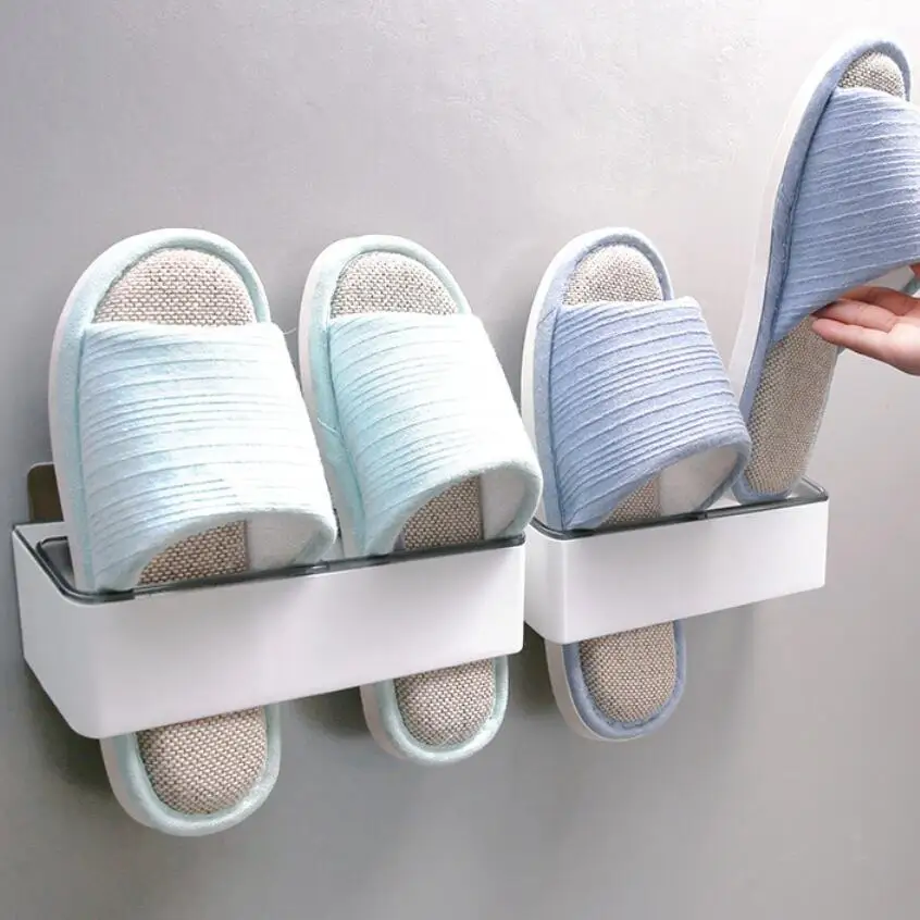 Wall Mounted Shoe Rack Bathroom Slipper Rack Plastic Slipper Organizer Hanging Shoe Rack For Bathroom Showroom Buy Shoe Rack Wall Mount Shoe Rack Shoe Rack Plastic Product On Alibaba Com