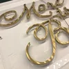 Shop signs design creative Stainless steel surface, resin luminous word