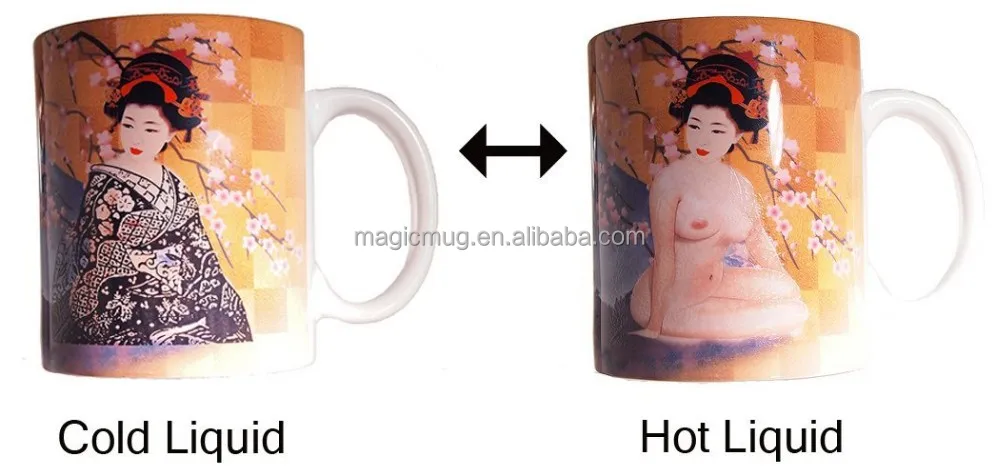 Abstract thinking Women naked with coffee cup Women naked with coffee cup