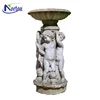 Hand carved nude boy marble stone water fountain